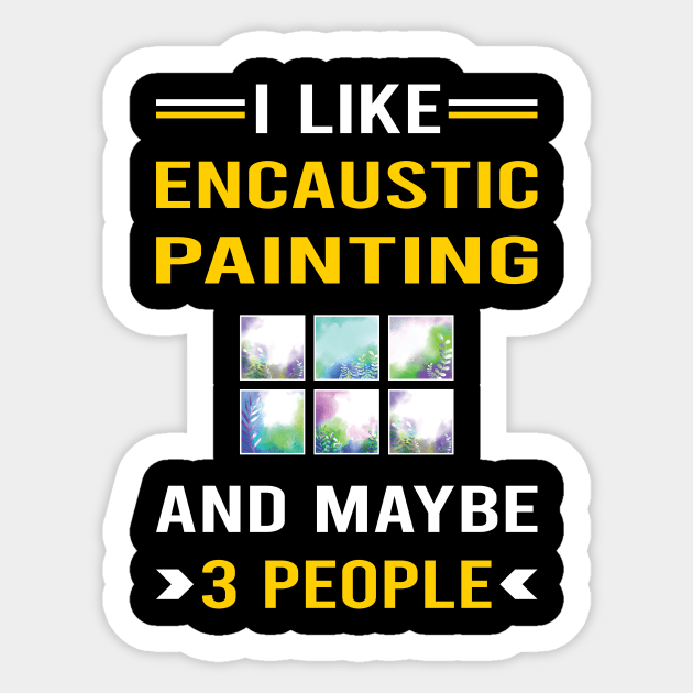 3 People Encaustic Painting Sticker by Good Day